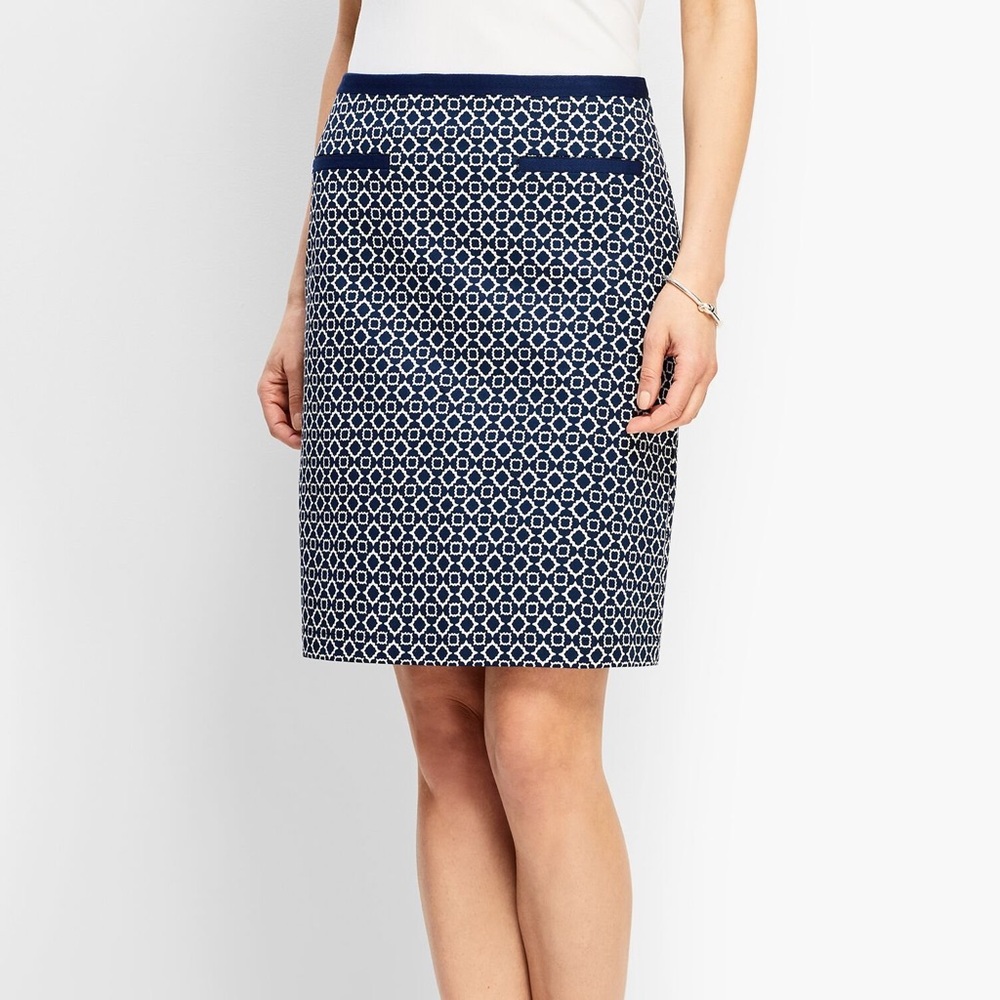 Talbots Batik Diamond A-Line Skirt